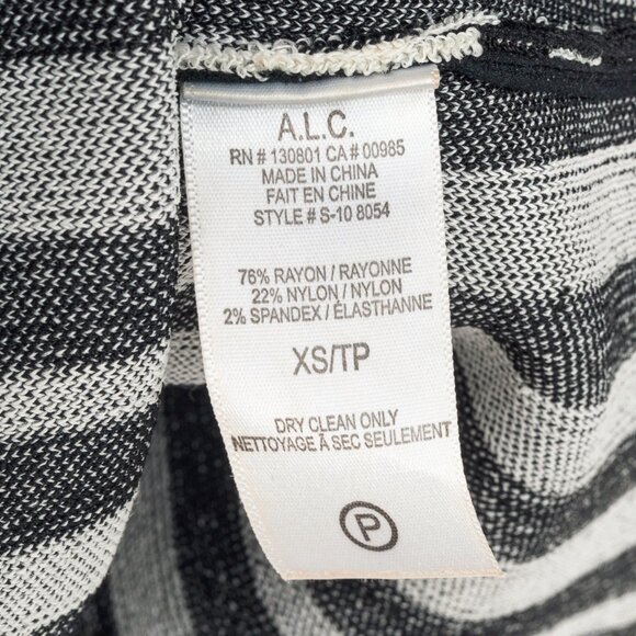 A.L.C. Jake White & Black Striped Knit Pencil Skirt - Picture 9 of 9